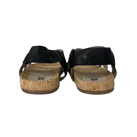 WHITE MOUNTAIN Women's Felix Flat  Sandals  Size 7  NWOB  Black Glitter Sparkle - Picture 5 of 10